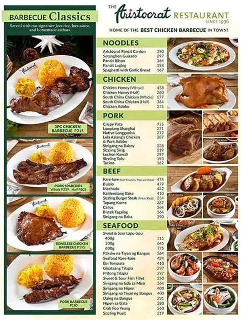 aristocrat sm fairview|Aristocrat Menu Prices .